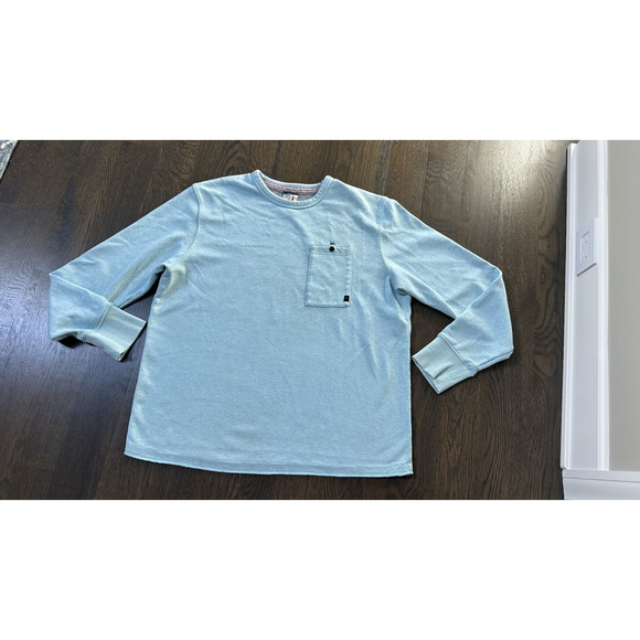 Relwen Windsurf Pocket Crewneck Sweatshirt Light Blue Huckberry Gorp‎ 2X - Picture 1 of 3
